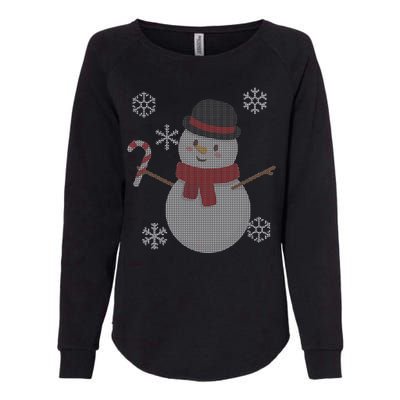 Classic Snowman Ugly Christmas Womens California Wash Sweatshirt