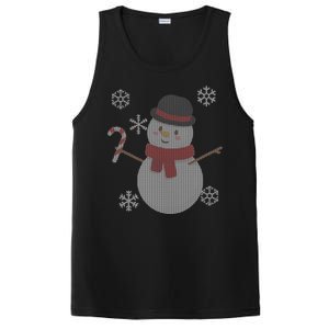 Classic Snowman Ugly Christmas PosiCharge Competitor Tank