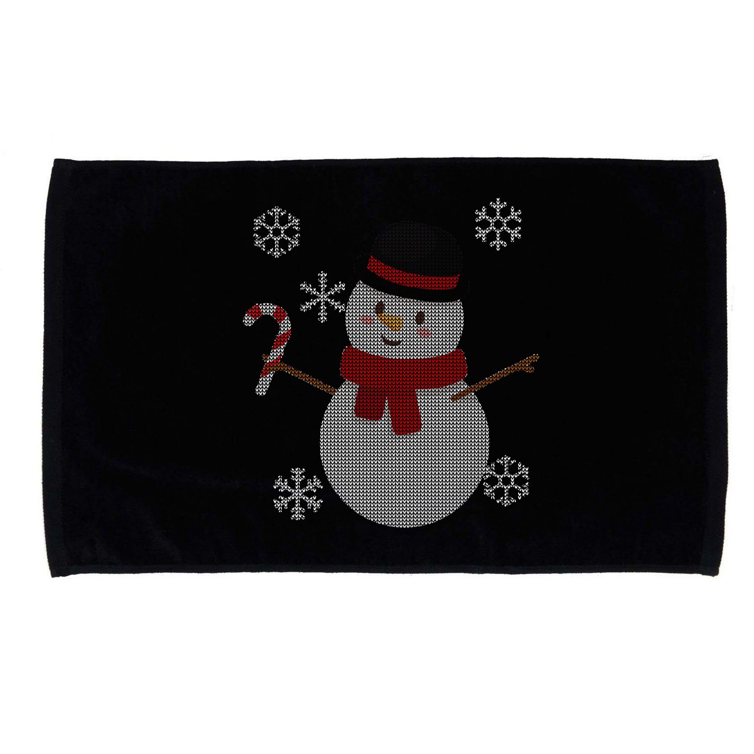 Classic Snowman Ugly Christmas Microfiber Hand Towel