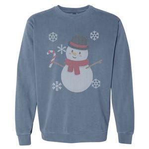 Classic Snowman Ugly Christmas Garment-Dyed Sweatshirt