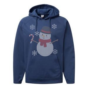 Classic Snowman Ugly Christmas Performance Fleece Hoodie