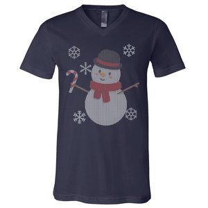 Classic Snowman Ugly Christmas V-Neck T-Shirt