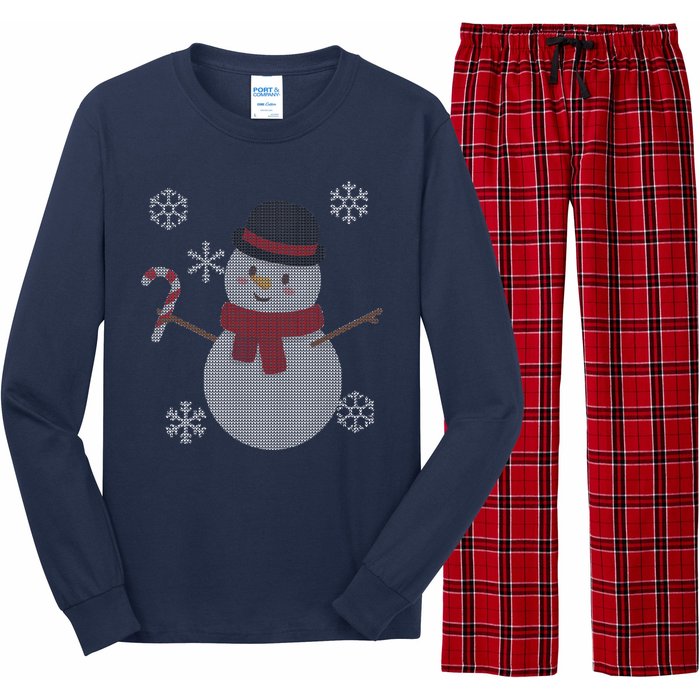 Classic Snowman Ugly Christmas Long Sleeve Pajama Set