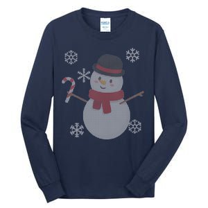 Classic Snowman Ugly Christmas Tall Long Sleeve T-Shirt