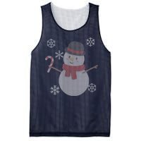 Classic Snowman Ugly Christmas Mesh Reversible Basketball Jersey Tank