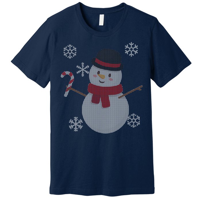 Classic Snowman Ugly Christmas Premium T-Shirt