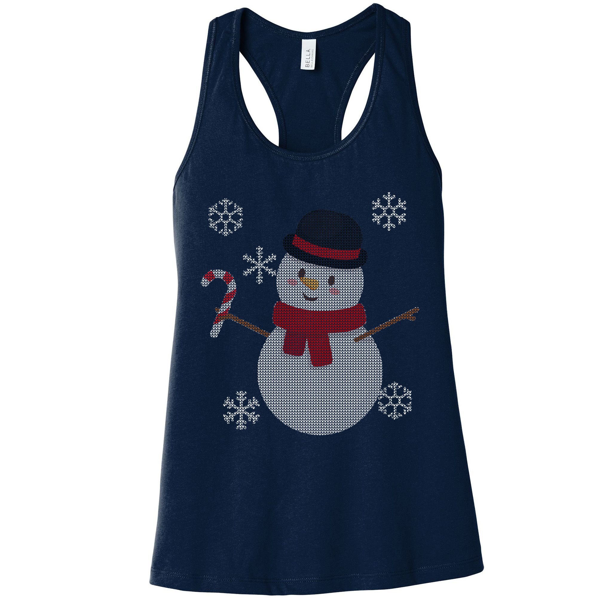 Classic Snowman Ugly Christmas Womens Tank Top