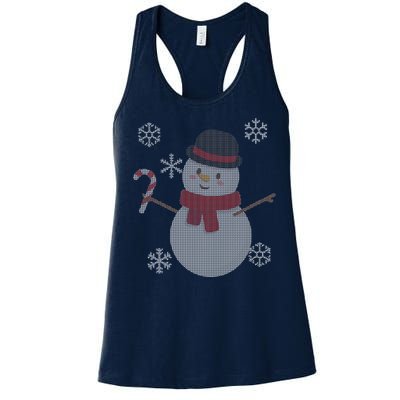 Classic Snowman Ugly Christmas Women's Racerback Tank