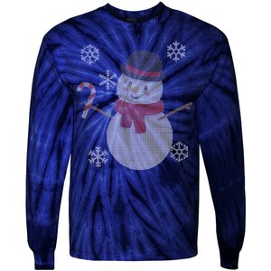 Classic Snowman Ugly Christmas Tie-Dye Long Sleeve Shirt