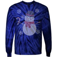 Classic Snowman Ugly Christmas Tie-Dye Long Sleeve Shirt