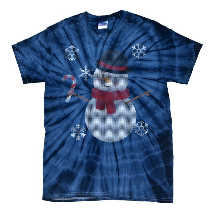 Classic Snowman Ugly Christmas Tie-Dye T-Shirt