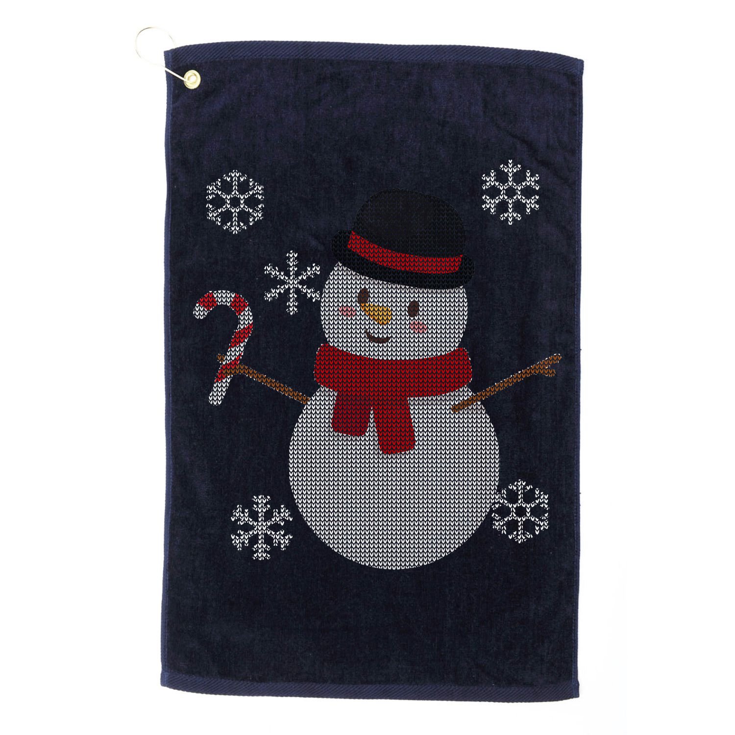 Classic Snowman Ugly Christmas Golf Towel