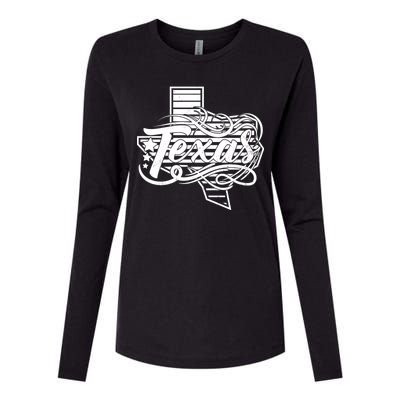 Classic Texas State Womens Cotton Relaxed Long Sleeve T-Shirt