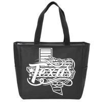 Classic Texas State Zip Tote Bag