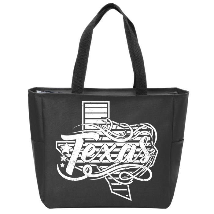 Classic Texas State Zip Tote Bag