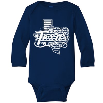 Classic Texas State Baby Long Sleeve Bodysuit