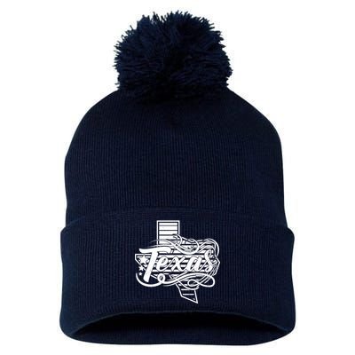 Classic Texas State Pom Pom 12in Knit Beanie