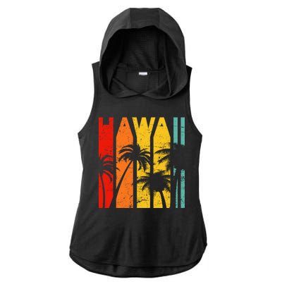 Classic Tropical Hawaii Ladies PosiCharge Tri-Blend Wicking Draft Hoodie Tank