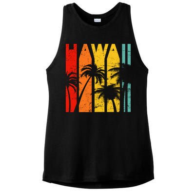 Classic Tropical Hawaii Ladies PosiCharge Tri-Blend Wicking Tank