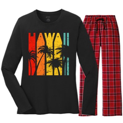 Classic Tropical Hawaii Women's Long Sleeve Flannel Pajama Set 