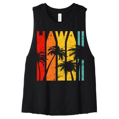 Classic Tropical Hawaii Women's Racerback Cropped Tank