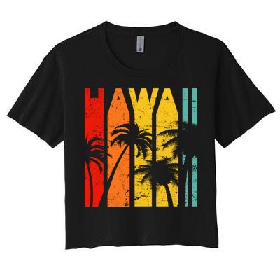 Classic Tropical Hawaii Women's Crop Top Tee