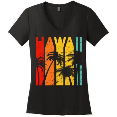 Classic Tropical Hawaii Women's V-Neck T-Shirt