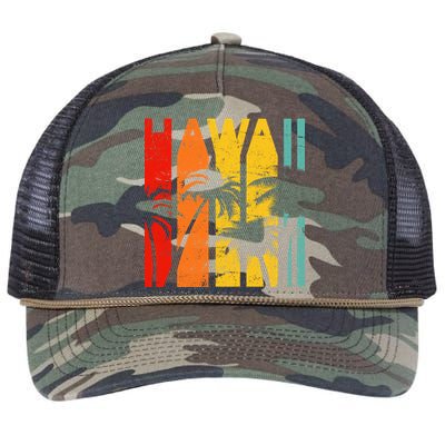 Classic Tropical Hawaii Retro Rope Trucker Hat Cap