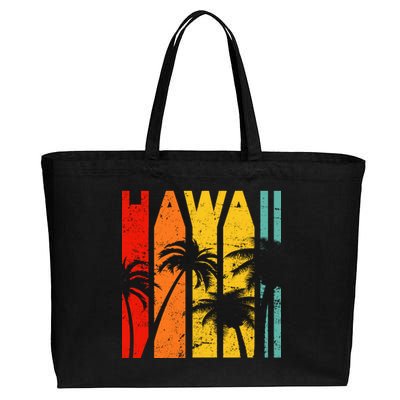 Classic Tropical Hawaii Cotton Canvas Jumbo Tote