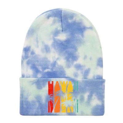 Classic Tropical Hawaii Tie Dye 12in Knit Beanie