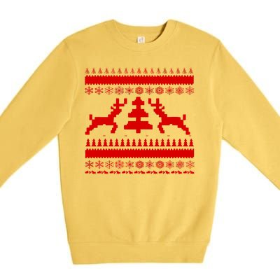 Classic Ugly Christmas Sweater Premium Crewneck Sweatshirt