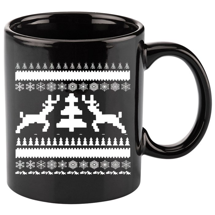 Classic Ugly Christmas Sweater 11oz C Handle Ceramic Mug
