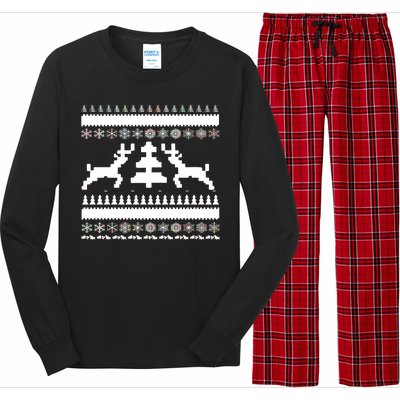 Classic Ugly Christmas Sweater Long Sleeve Pajama Set