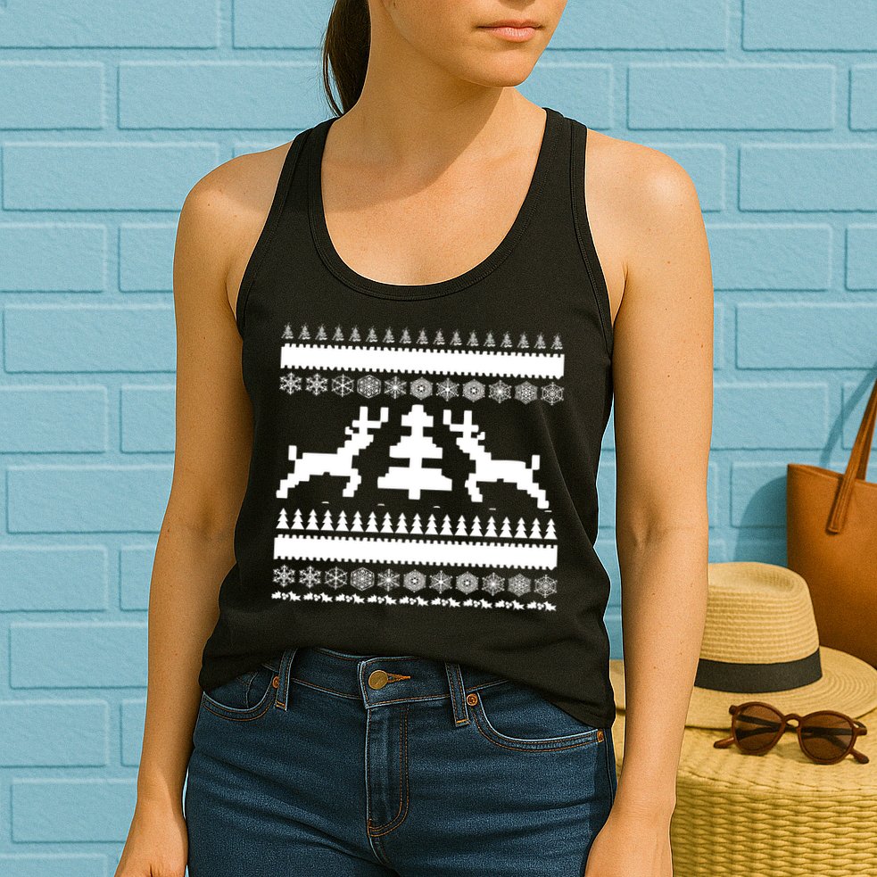 Classic Ugly Christmas Sweater Womens Tank Top