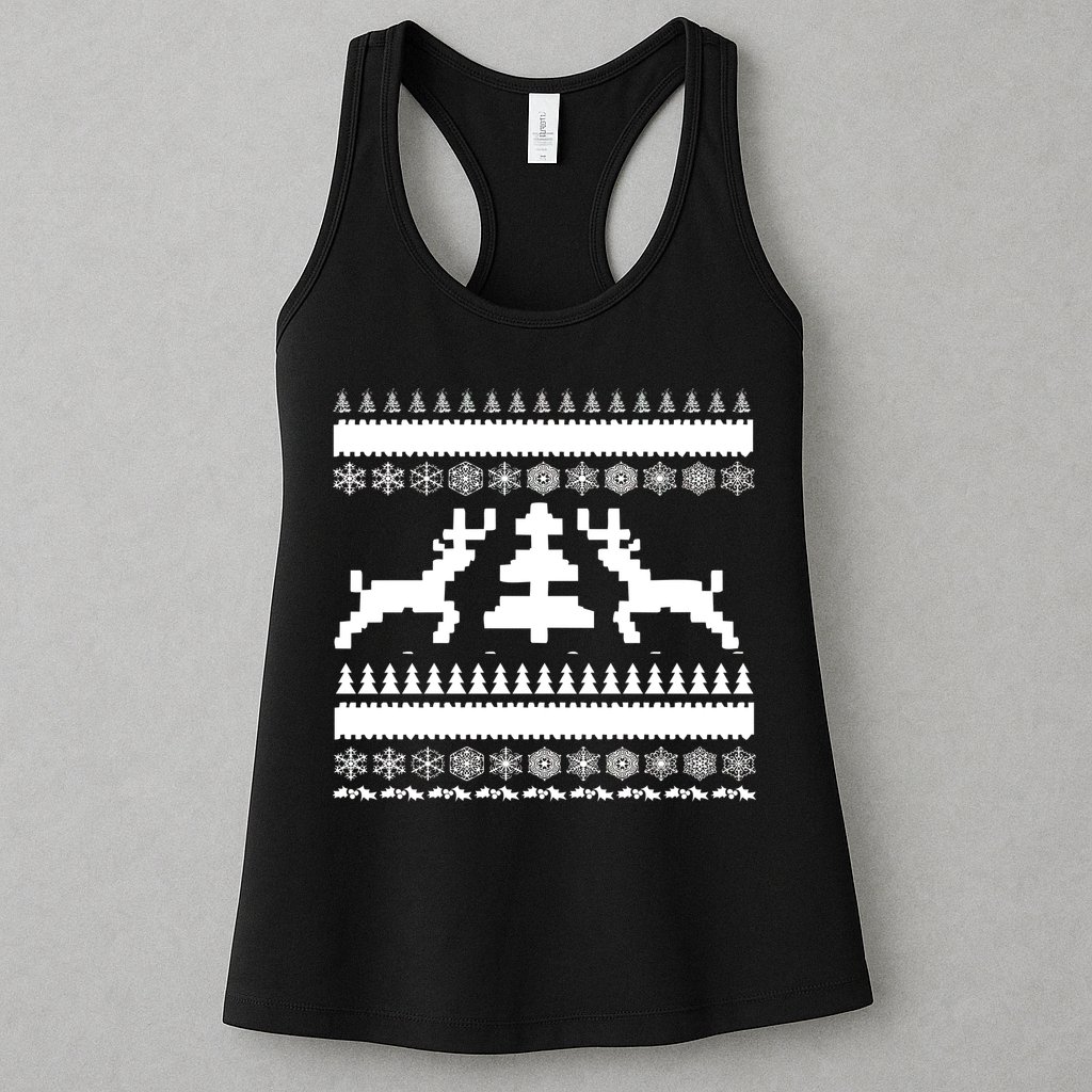 Classic Ugly Christmas Sweater Womens Tank Top