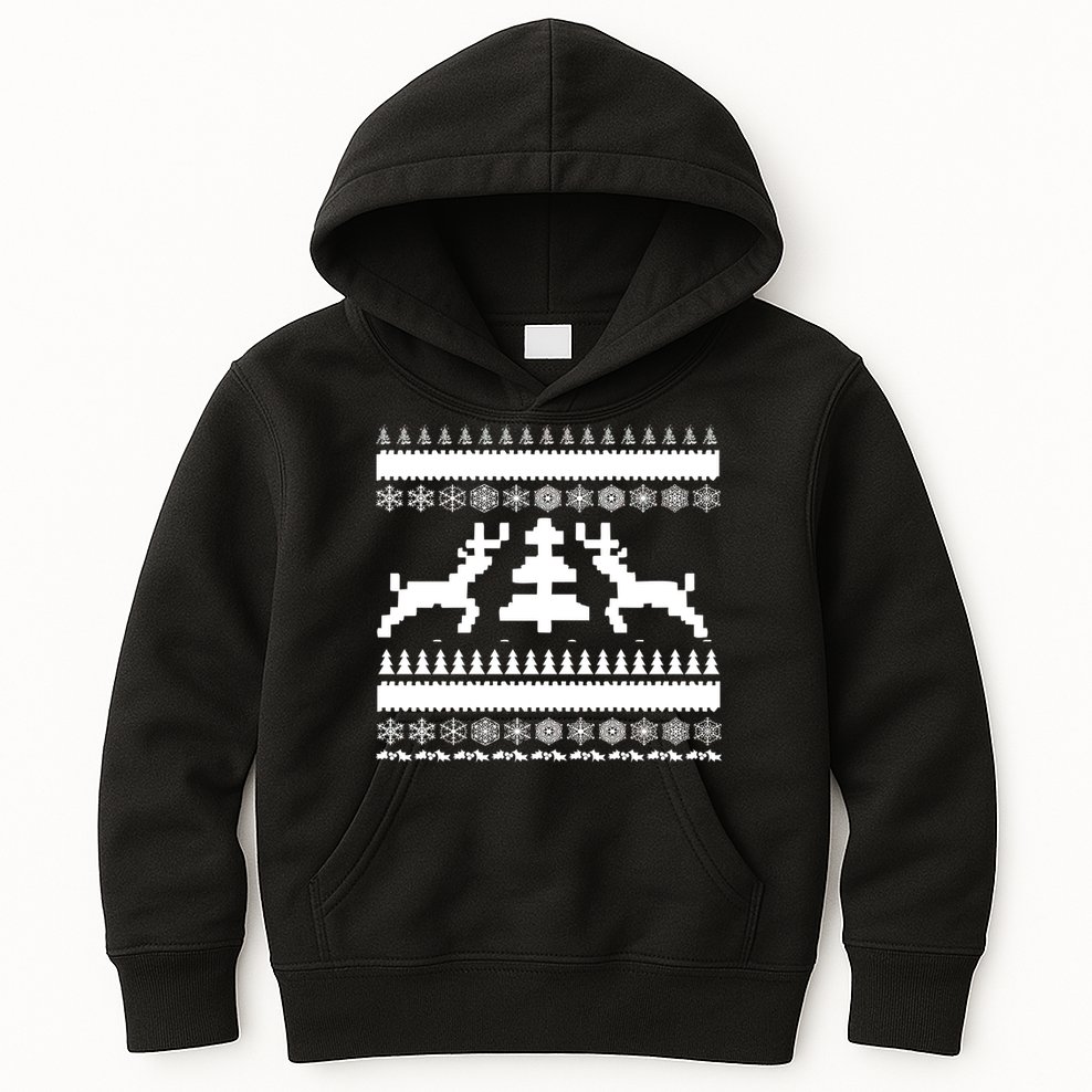 Classic Ugly Christmas Sweater Kids Hoodie