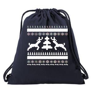 Classic Ugly Christmas Sweater Drawstring Bag