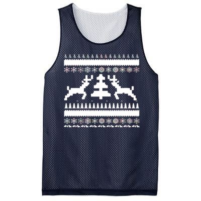 Classic Ugly Christmas Sweater Mesh Reversible Basketball Jersey Tank