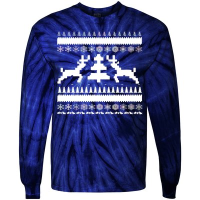 Classic Ugly Christmas Sweater Tie-Dye Long Sleeve Shirt