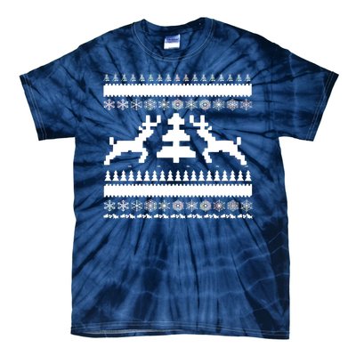 Classic Ugly Christmas Sweater Tie-Dye T-Shirt