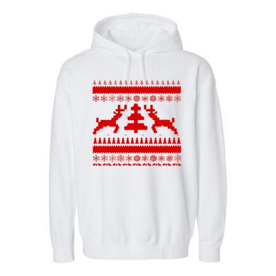 Classic Ugly Christmas Sweater Garment-Dyed Fleece Hoodie