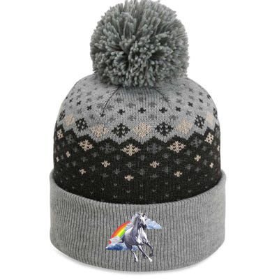 Classic Unicorn Rainbow The Baniff Cuffed Pom Beanie