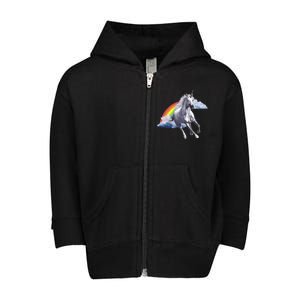 Classic Unicorn Rainbow Toddler Zip Fleece Hoodie