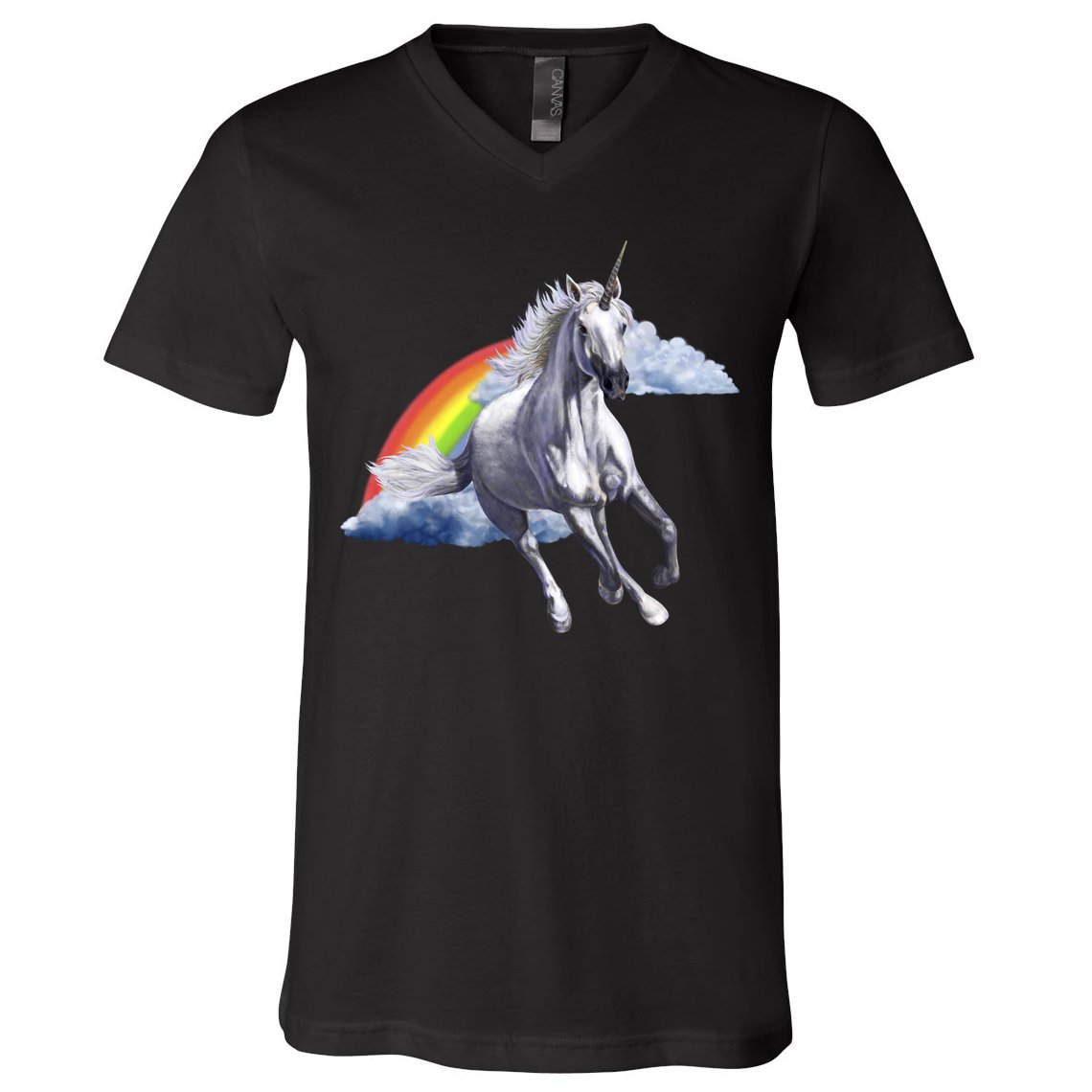 Classic Unicorn Rainbow V-Neck T-Shirt