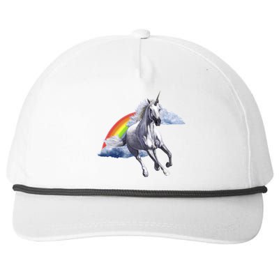 Classic Unicorn Rainbow Snapback Five-Panel Rope Hat