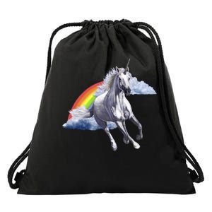 Classic Unicorn Rainbow Drawstring Bag