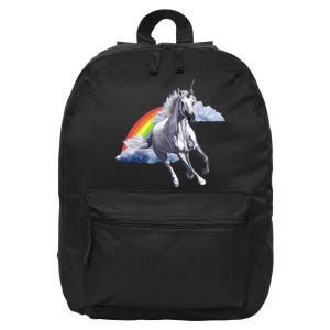 Classic Unicorn Rainbow 16 in Basic Backpack