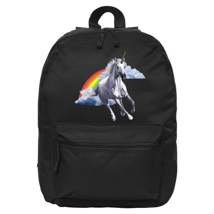 Classic Unicorn Rainbow 16 in Basic Backpack