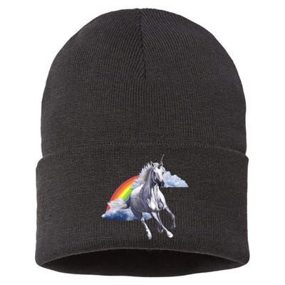 Classic Unicorn Rainbow Sustainable Knit Beanie