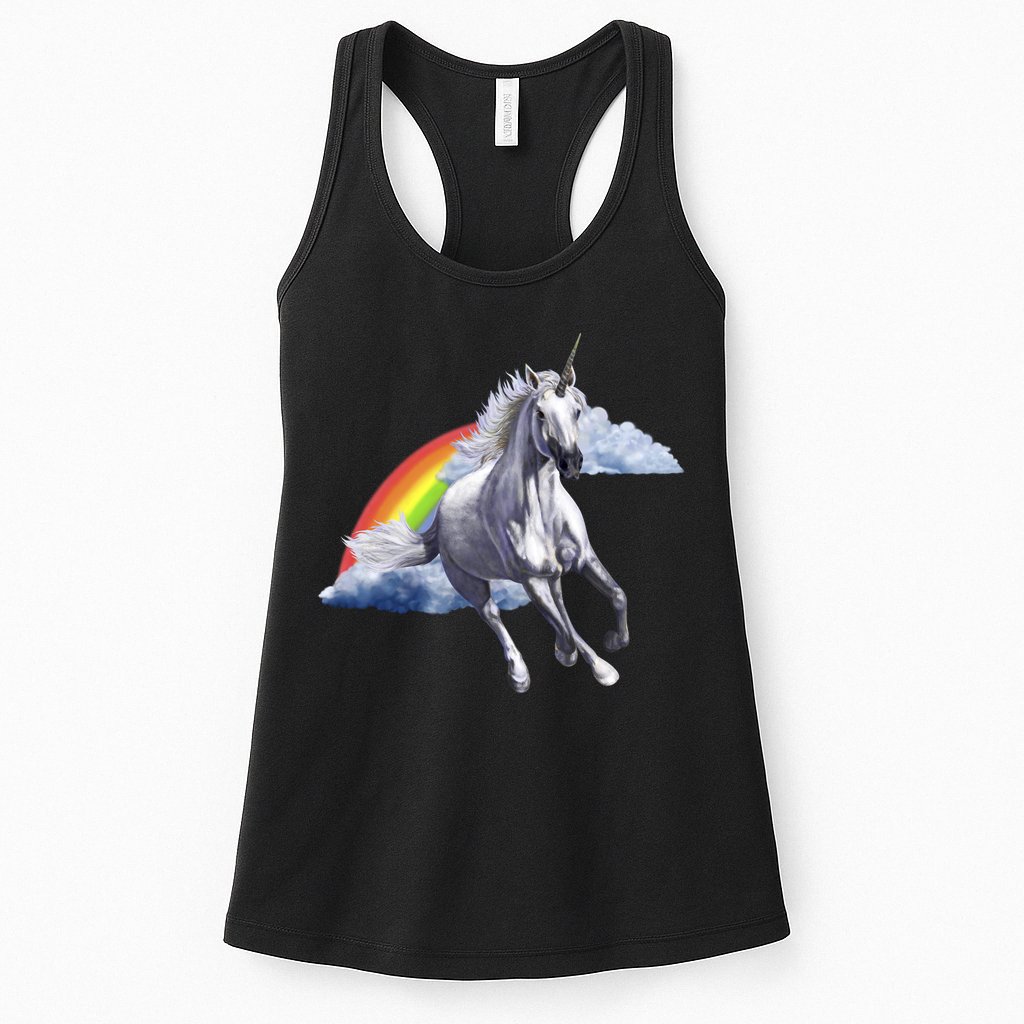 Classic Unicorn Rainbow Womens Tank Top